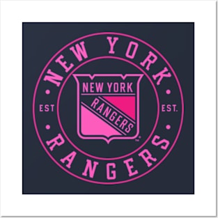 New York Rangers logo - pink Posters and Art